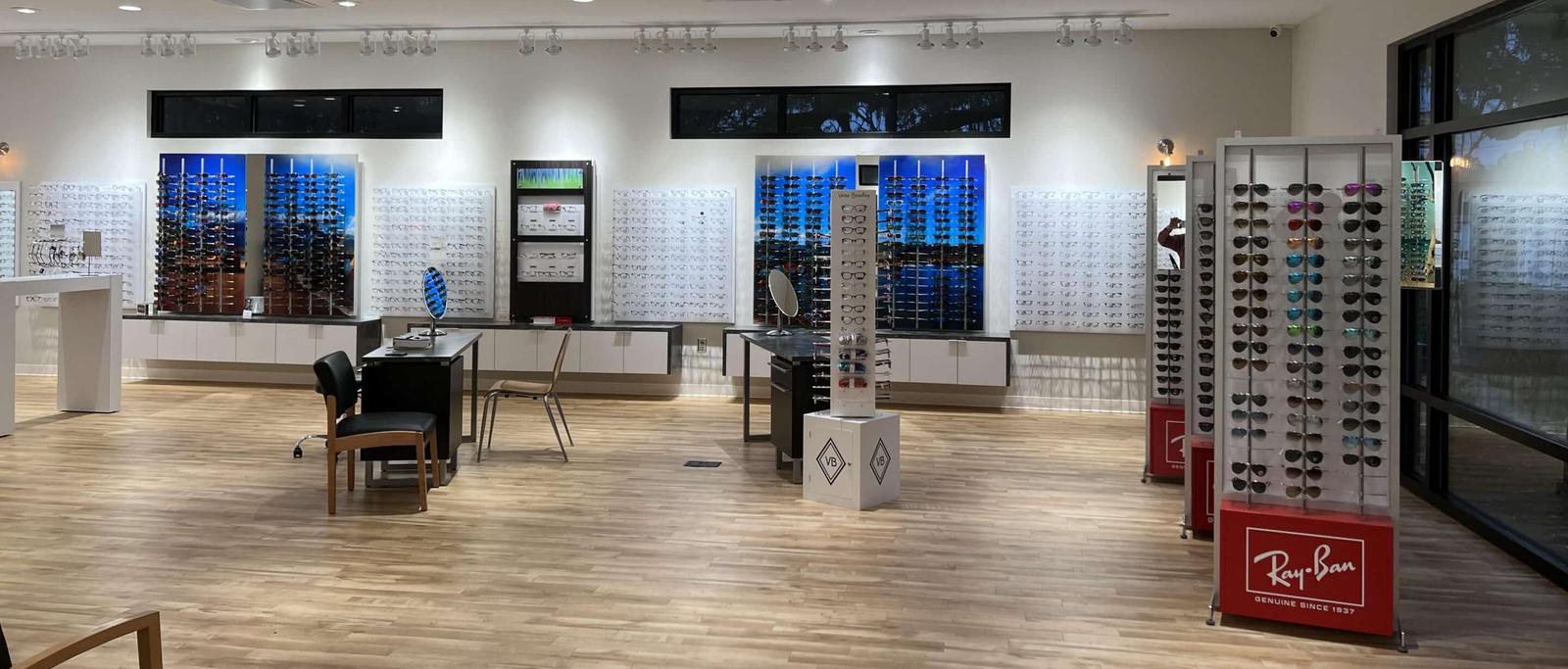 The eyeglasses showroom at Jackson Davenport Vision in Summerville