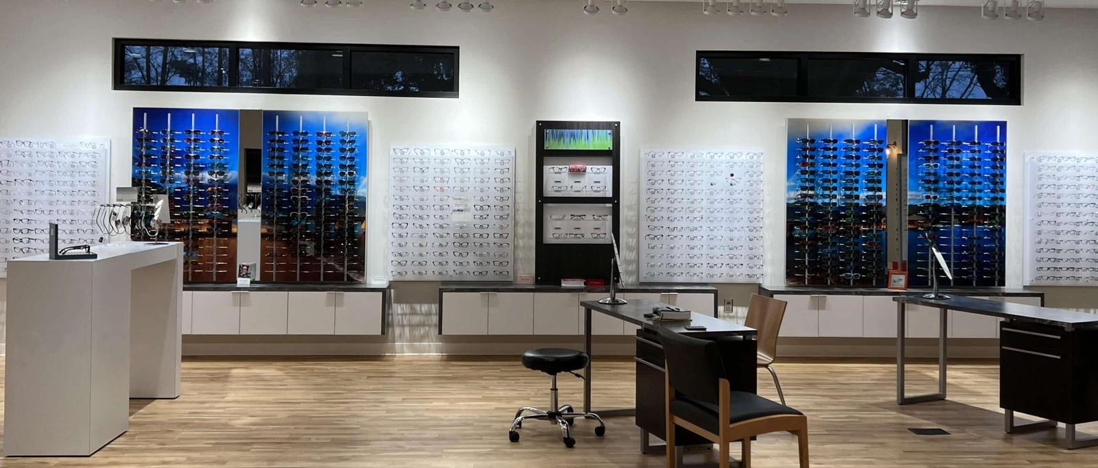The eyewear showroom at Jackson Davenport Vision in Summerville